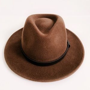 Brown Wide Brim Fedora